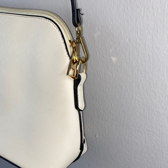Chic White Crossbody Bag with Navy Strap - Picture 10 of 16